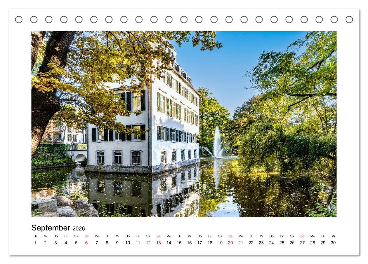 Bild: 9783457633106 | Frankfurt - Parks und Gärten (Tischkalender 2026 DIN A5 quer),...