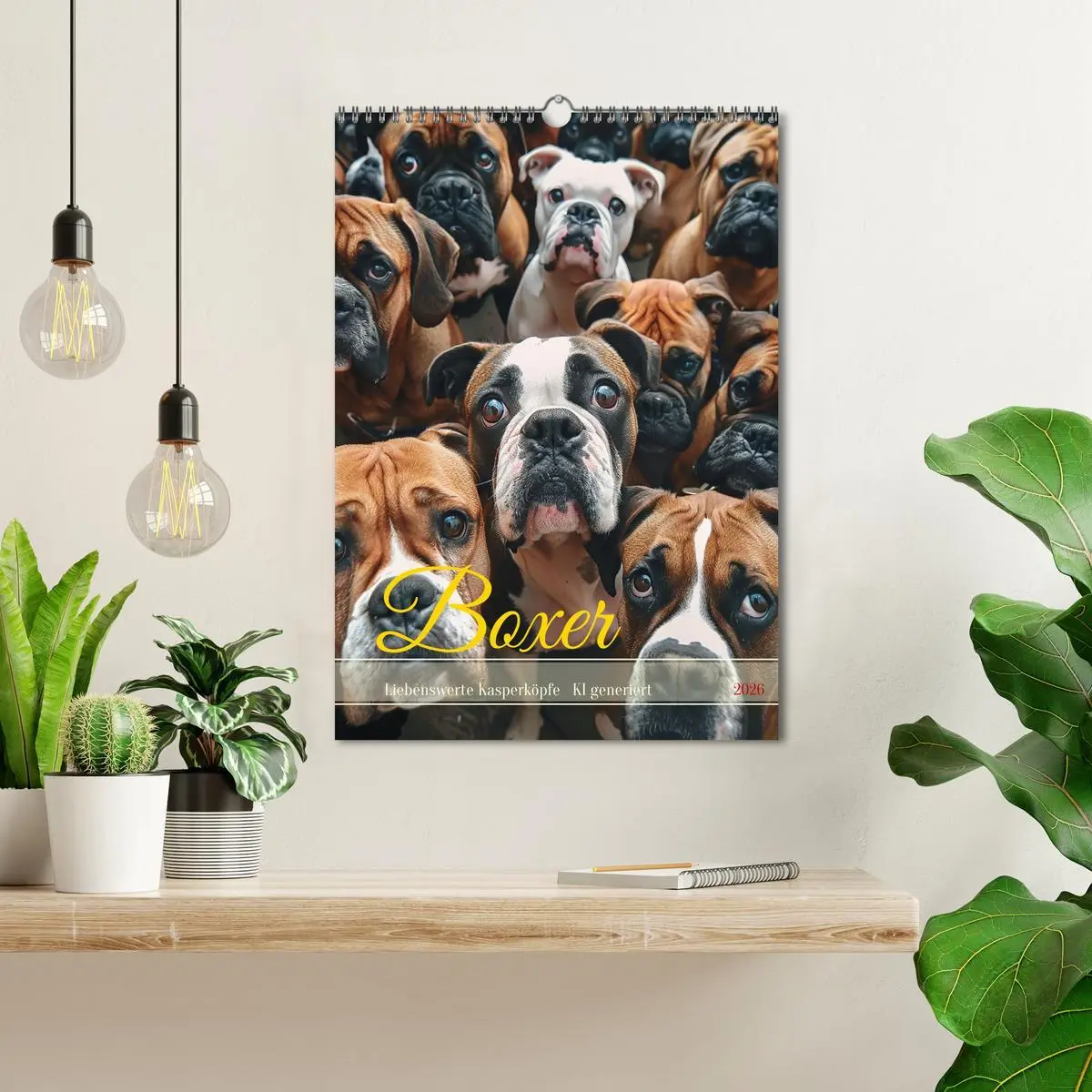 Bild: 9783516273106 | Boxer - Liebenswerte Kasperköpfe (Wandkalender 2026 DIN A3 hoch),...