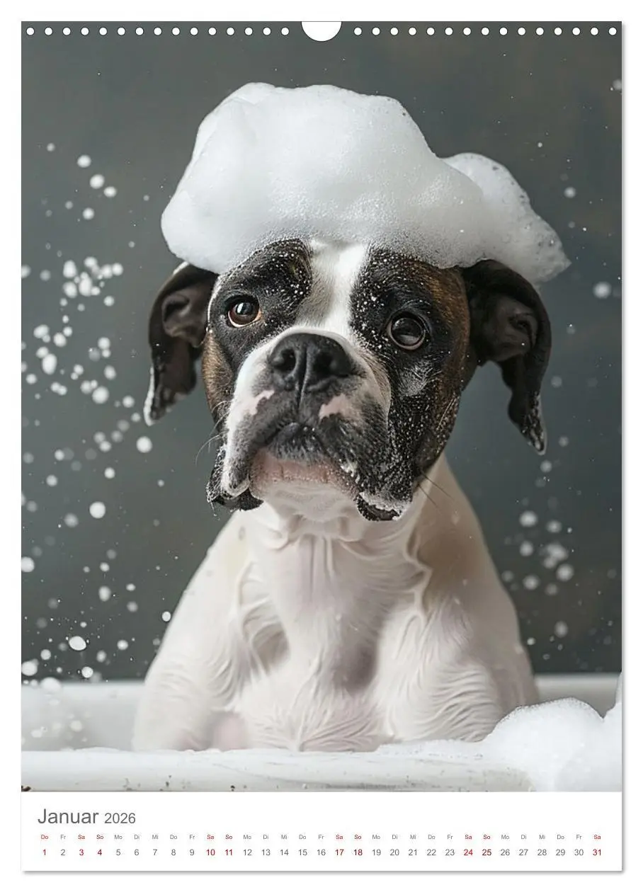 Bild: 9783516273106 | Boxer - Liebenswerte Kasperköpfe (Wandkalender 2026 DIN A3 hoch),...