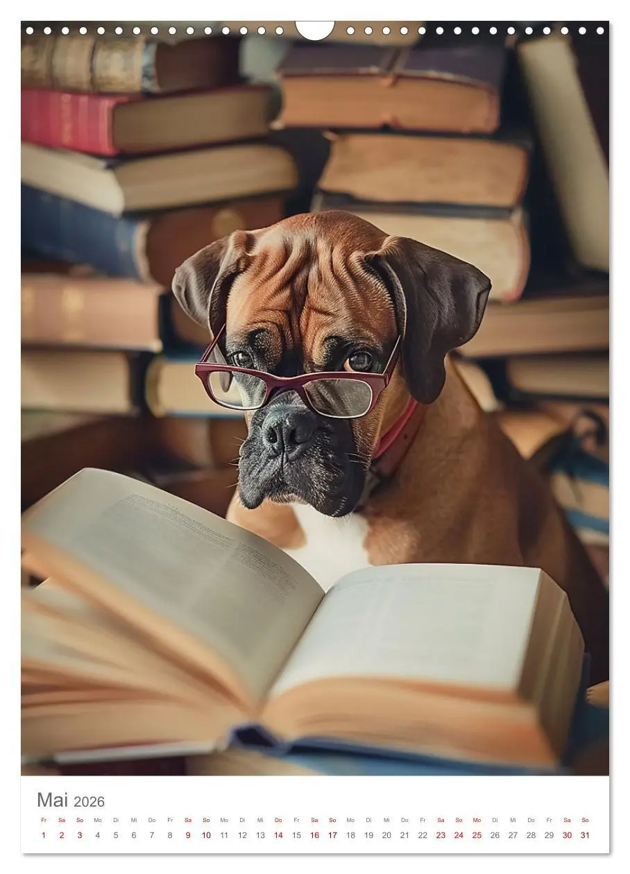 Bild: 9783516273106 | Boxer - Liebenswerte Kasperköpfe (Wandkalender 2026 DIN A3 hoch),...