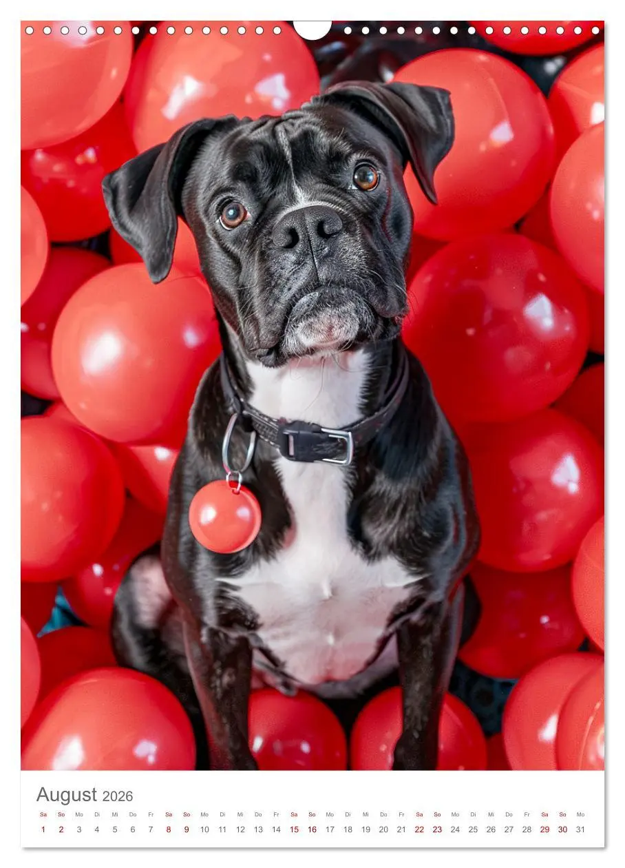 Bild: 9783516273106 | Boxer - Liebenswerte Kasperköpfe (Wandkalender 2026 DIN A3 hoch),...