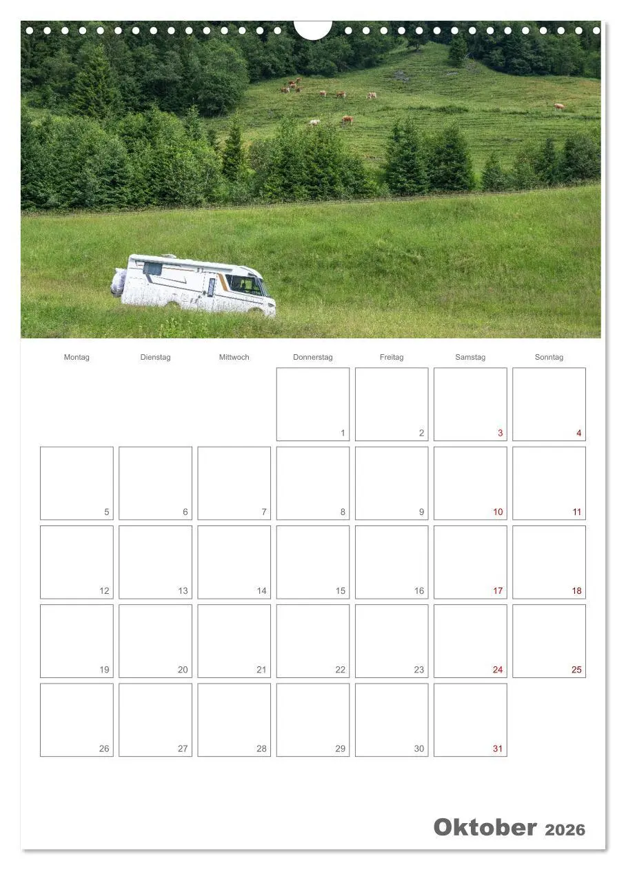 Bild: 9783516343106 | Wohnmobil Jahresplaner (Wandkalender 2026 DIN A3 hoch), CALVENDO...