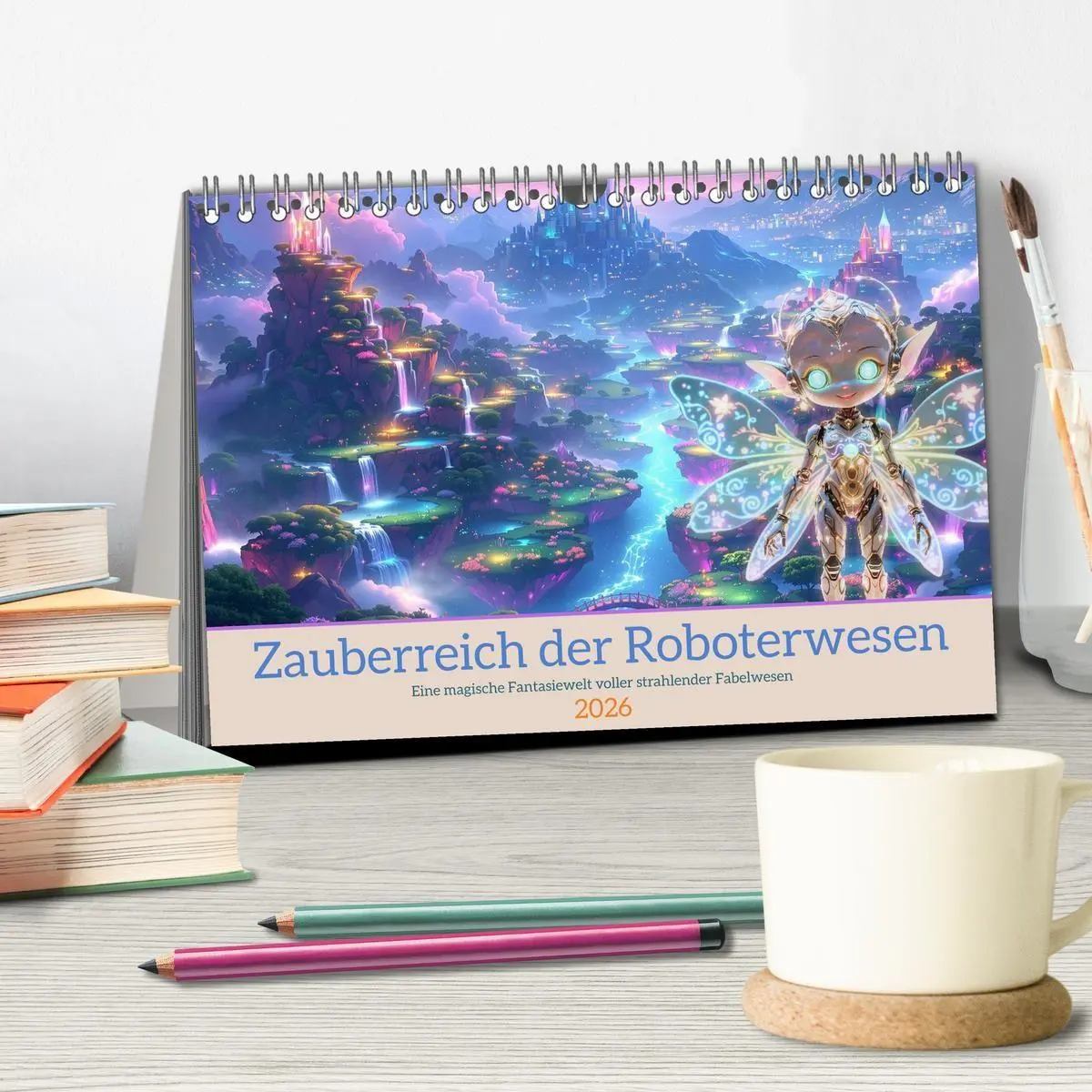 Bild: 9783516723106 | Zauberreich der Roboterwesen (Tischkalender 2026 DIN A5 quer),...