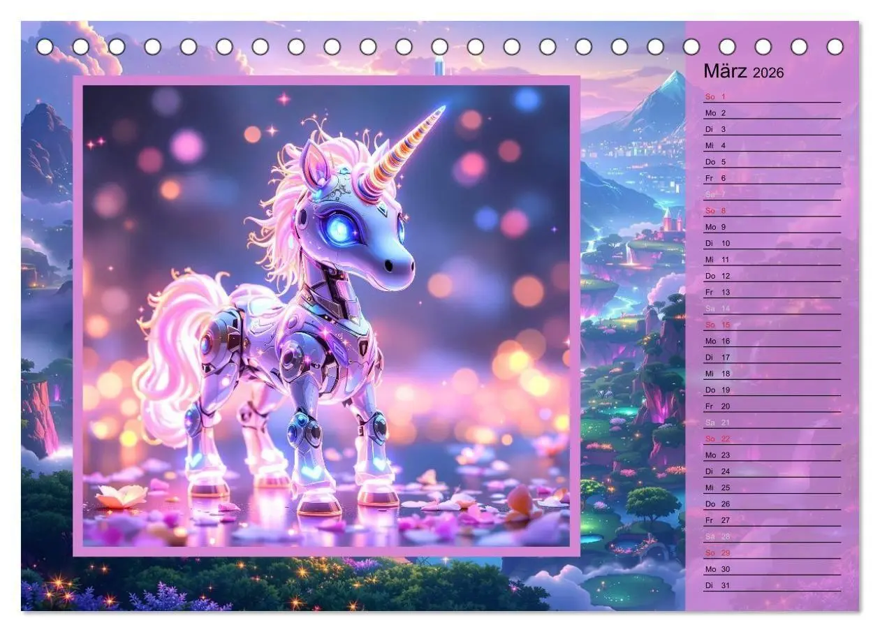 Bild: 9783516723106 | Zauberreich der Roboterwesen (Tischkalender 2026 DIN A5 quer),...