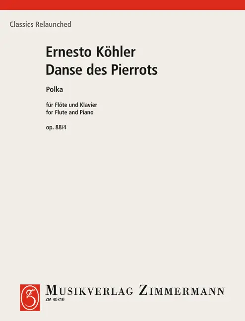 Cover: 9790010403106 | Danse des Pierrots op. 88/4 | Polka | Ernesto Köhler | Buch | Deutsch