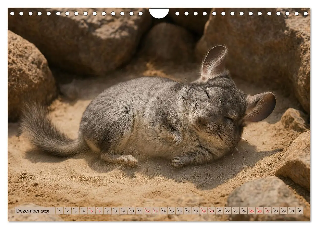 Bild: 9783457303306 | Chinchillas - Meister der Niedlichkeit (Wandkalender 2026 DIN A4...