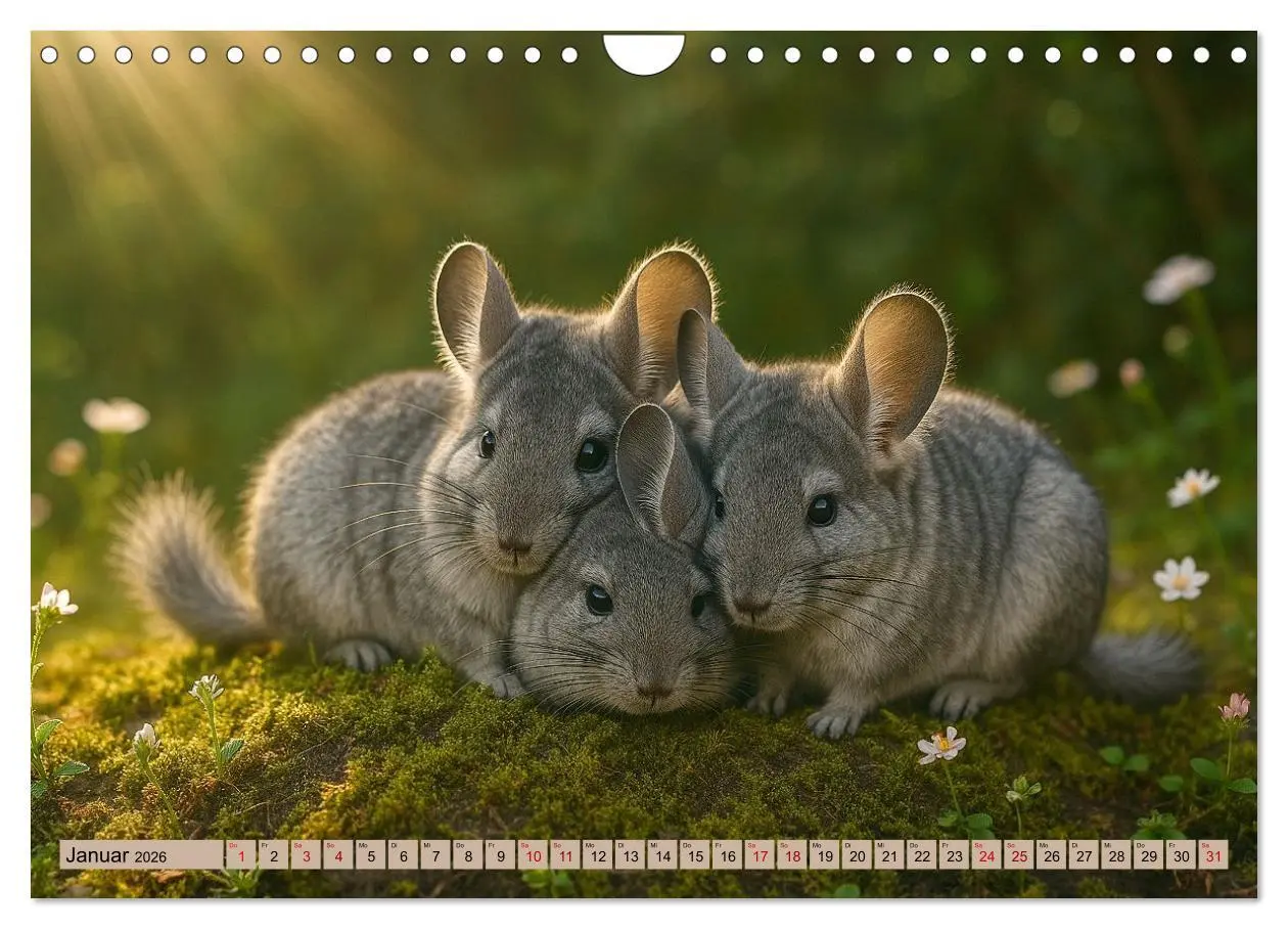 Bild: 9783457303306 | Chinchillas - Meister der Niedlichkeit (Wandkalender 2026 DIN A4...