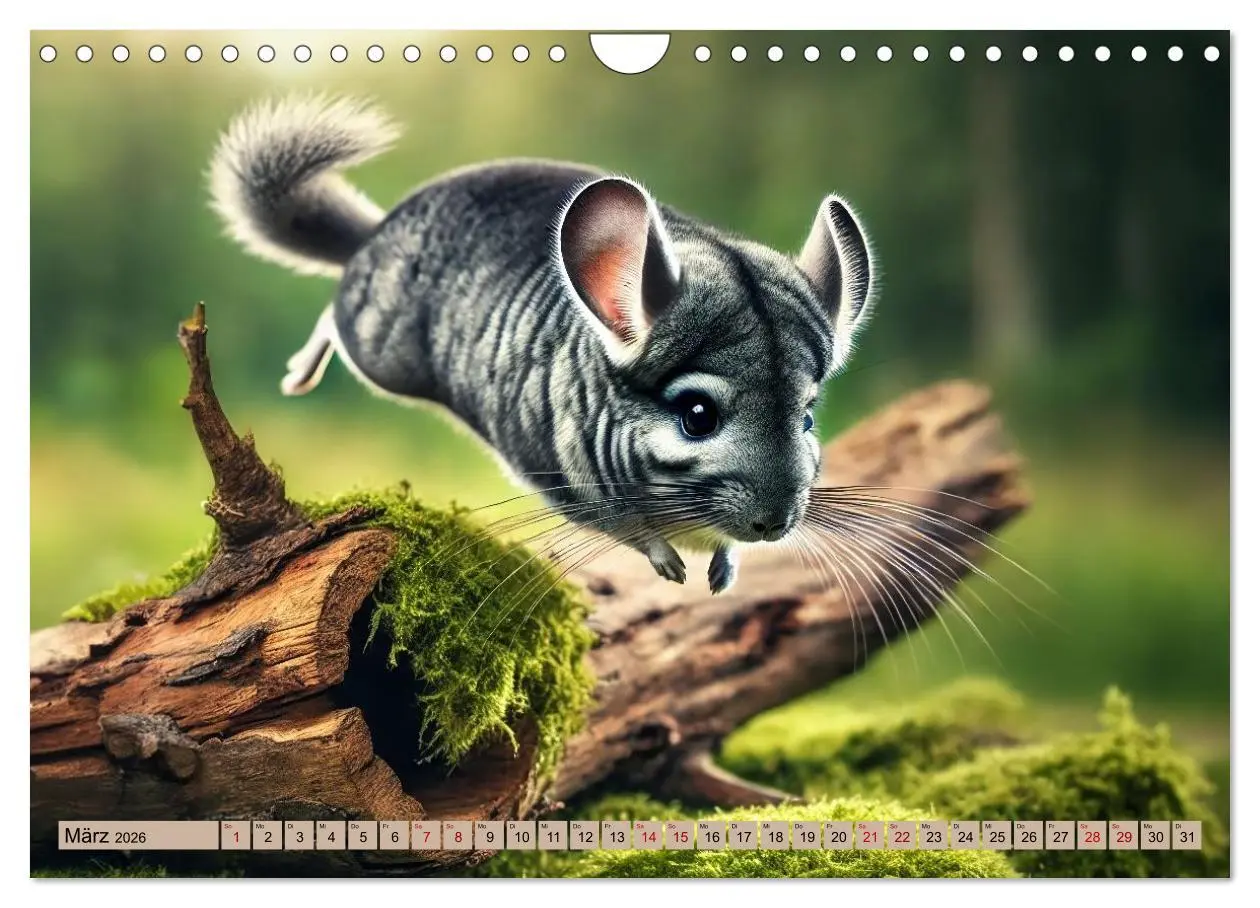 Bild: 9783457303306 | Chinchillas - Meister der Niedlichkeit (Wandkalender 2026 DIN A4...