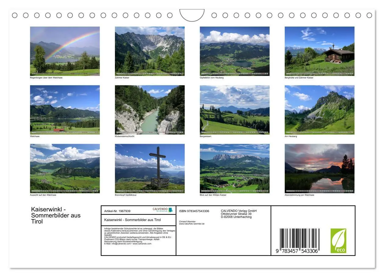 Bild: 9783457543306 | Kaiserwinkl - Sommerbilder aus Tirol (Wandkalender 2026 DIN A4...