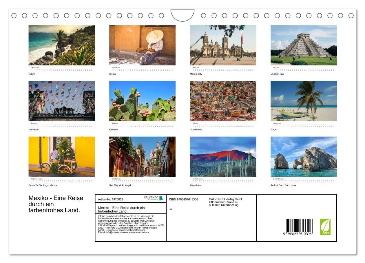 Bild: 9783457613306 | Mexiko - Eine Reise durch ein farbenfrohes Land. (Wandkalender 2026...