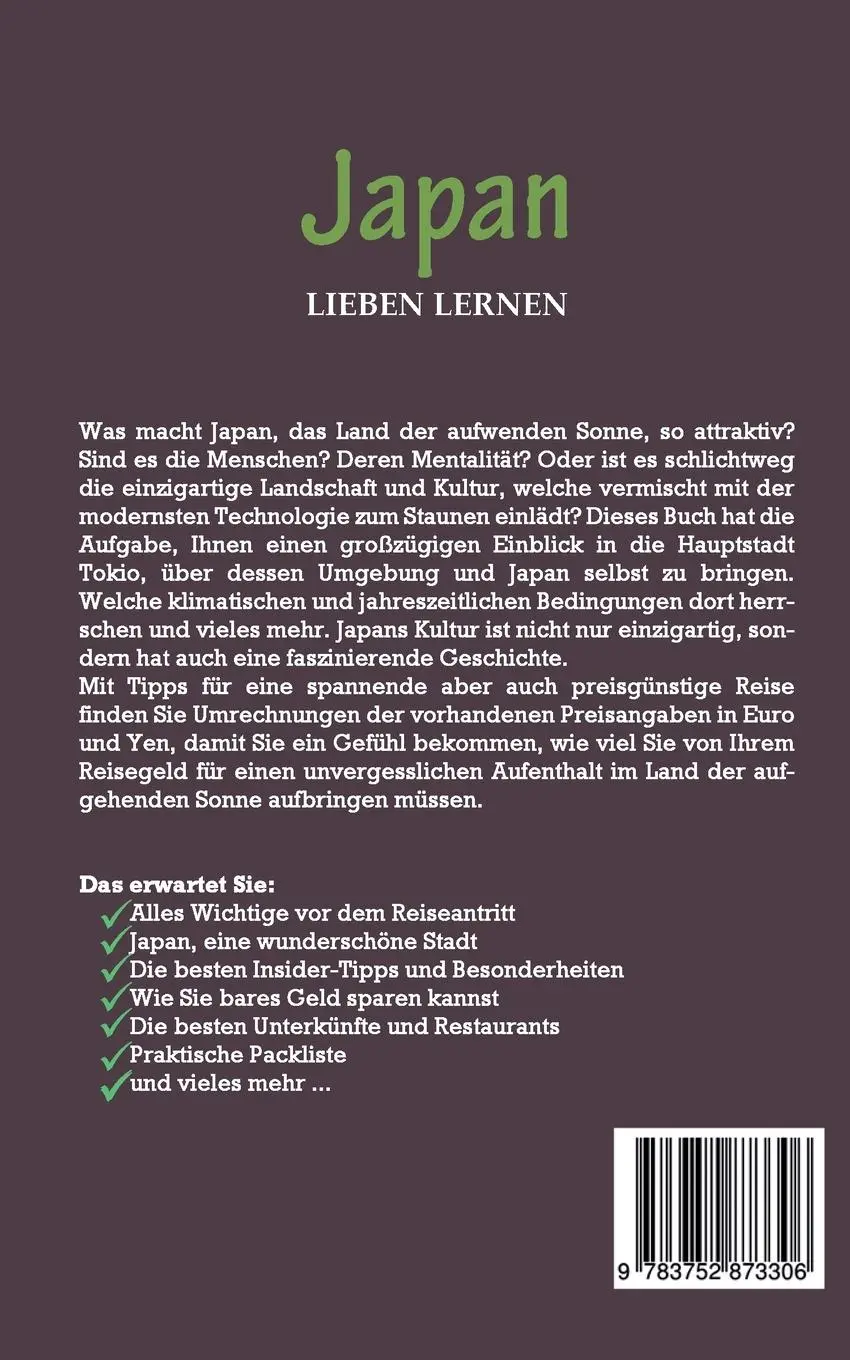 Rückseite: 9783752873306 | Japan lieben lernen: Der perfekte Reiseführer für einen...