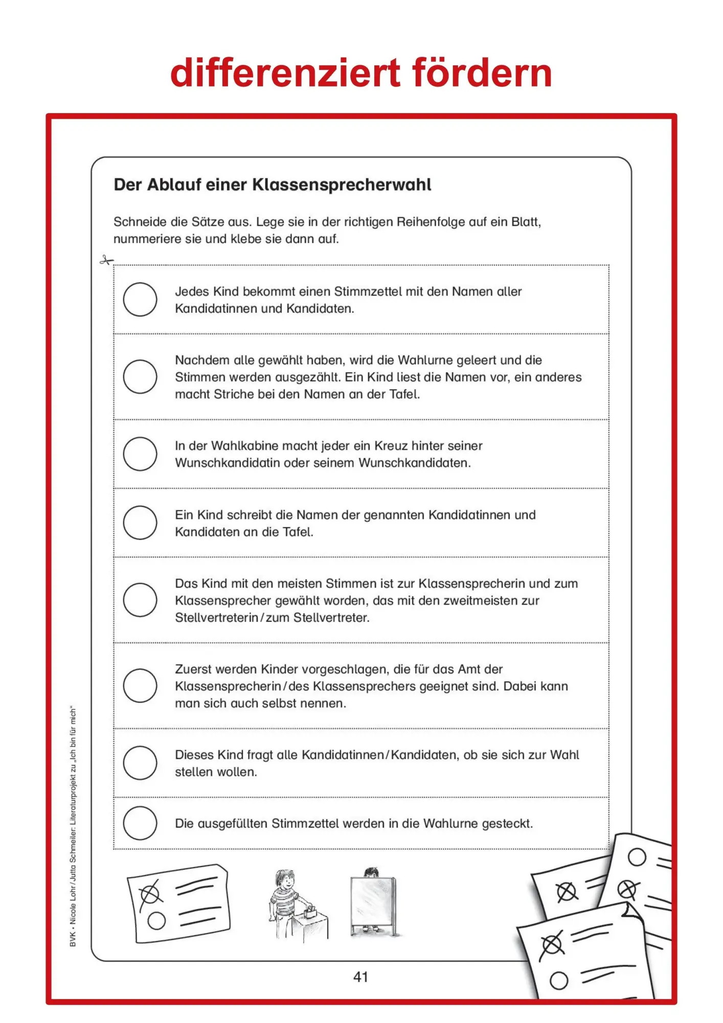 Bild: 9783867403306 | Literaturprojekt zu Ich bin für mich | Nicole Lohr (u. a.) | Broschüre