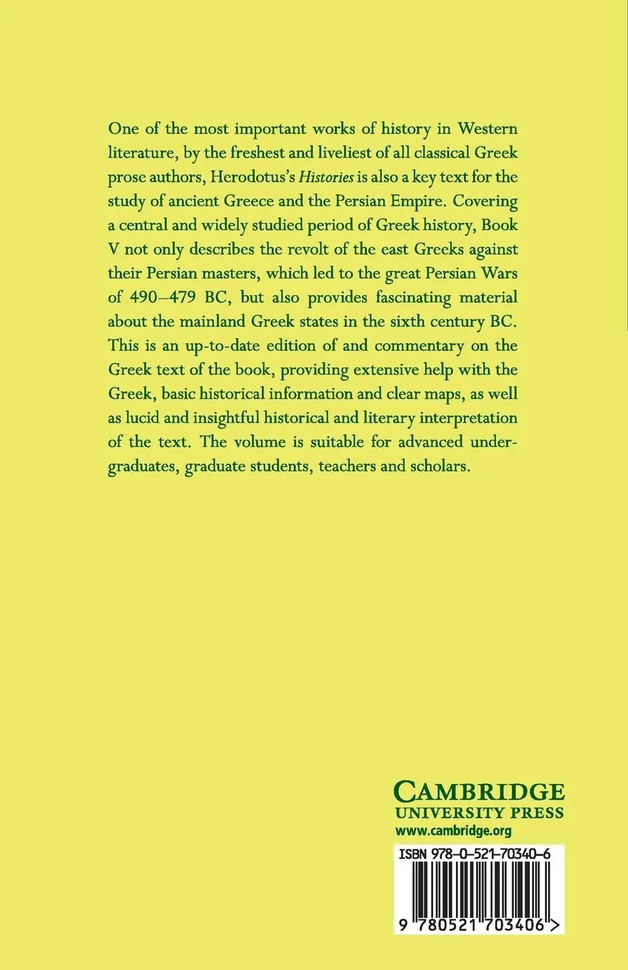 Rückseite: 9780521703406 | Herodotus | Histories Book V | Herodotus | Taschenbuch | Englisch