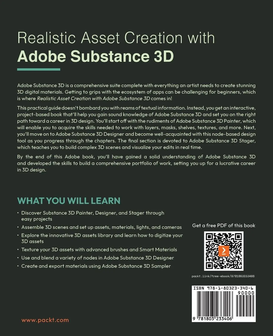 Rückseite: 9781803233406 | Realistic Asset Creation with Adobe Substance 3D | Zeeshan Jawed Shah