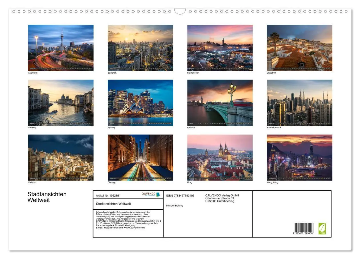 Bild: 9783457393406 | Stadtansichten Weltweit (Wandkalender 2026 DIN A2 quer), CALVENDO...