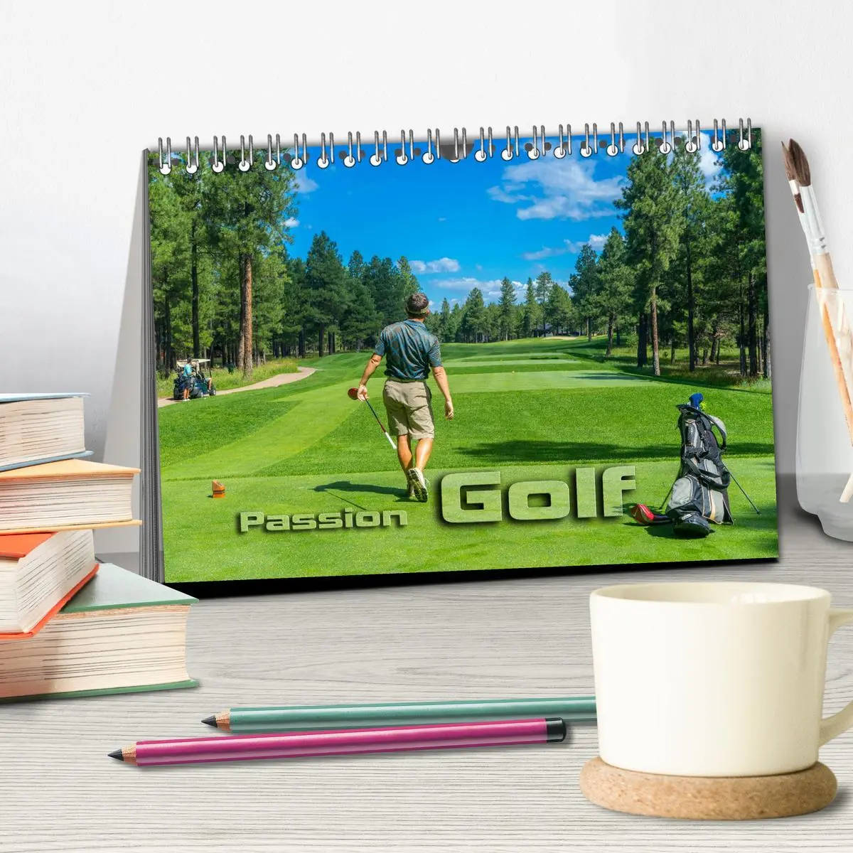 Bild: 9783457843406 | Passion Golf (Tischkalender 2026 DIN A5 quer), CALVENDO Monatskalender