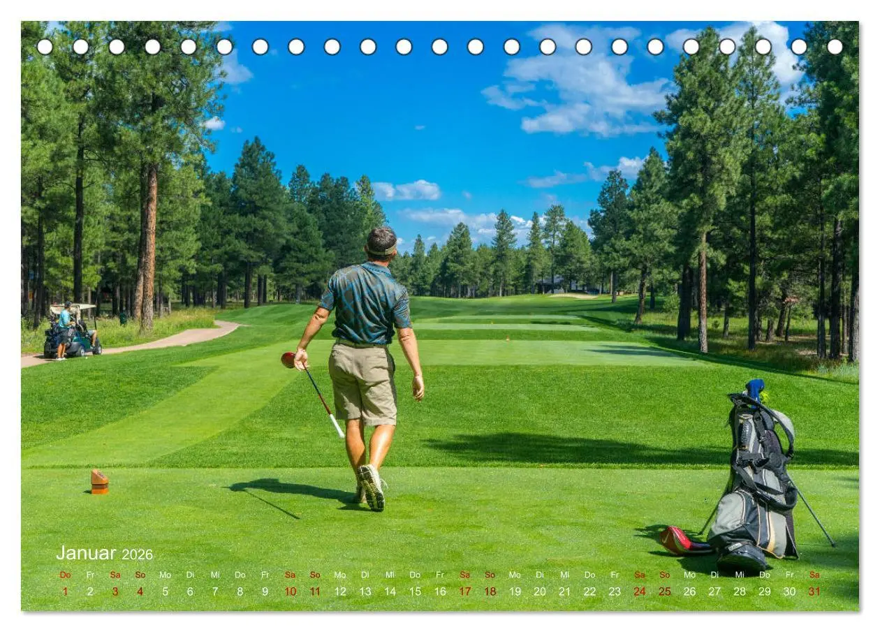Bild: 9783457843406 | Passion Golf (Tischkalender 2026 DIN A5 quer), CALVENDO Monatskalender