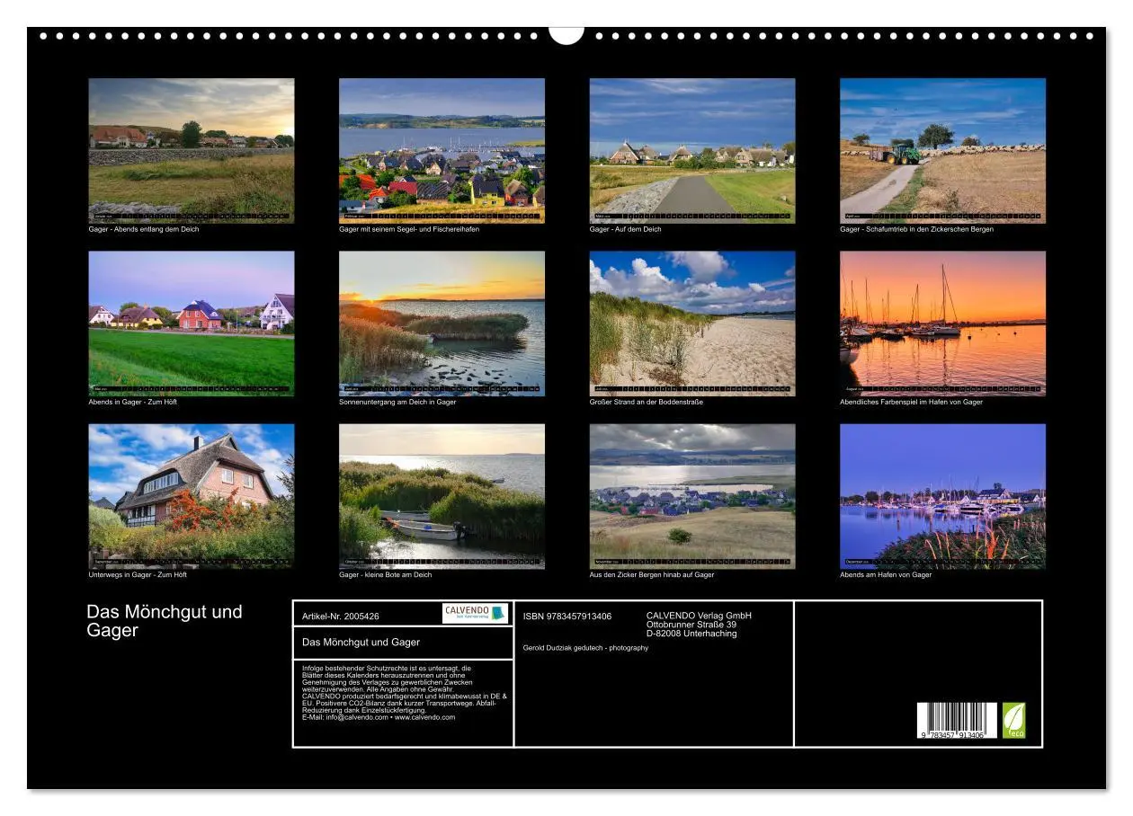 Bild: 9783457913406 | Das Mönchgut und Gager (Wandkalender 2026 DIN A2 quer), CALVENDO...