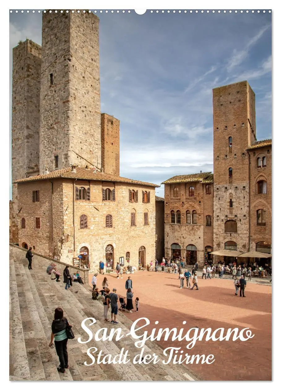 Cover: 9783516243406 | San Gimignano - Stadt der Türme (Wandkalender 2026 DIN A2 hoch),...