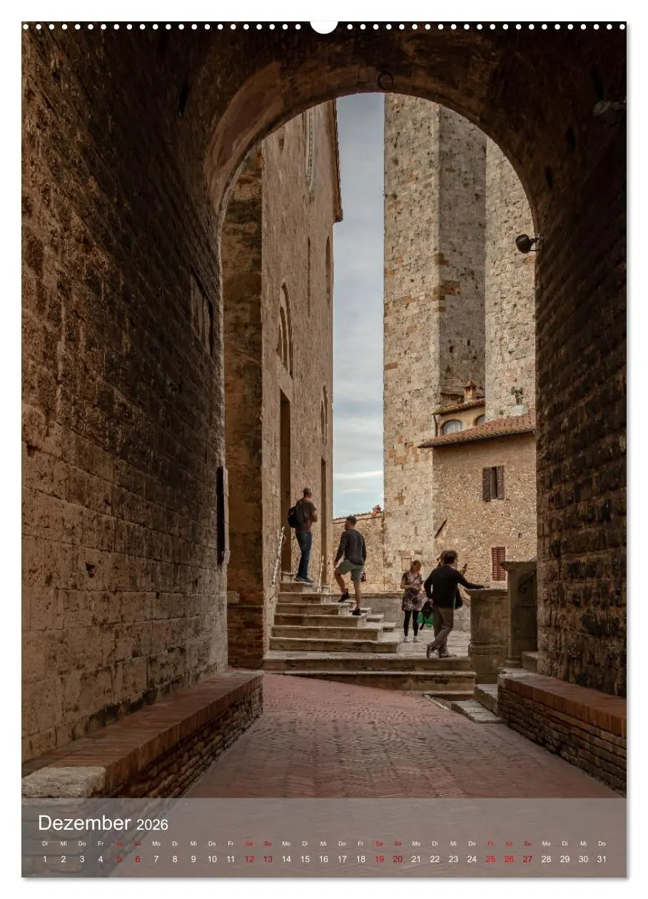 Bild: 9783516243406 | San Gimignano - Stadt der Türme (Wandkalender 2026 DIN A2 hoch),...