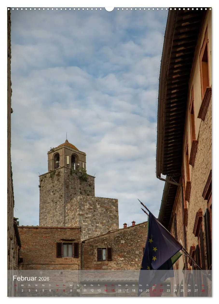 Bild: 9783516243406 | San Gimignano - Stadt der Türme (Wandkalender 2026 DIN A2 hoch),...