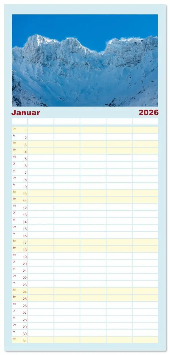 Bild: 9783516623406 | Familienplaner 2026 - Bayerisches Alpenparadies mit 5 Spalten...