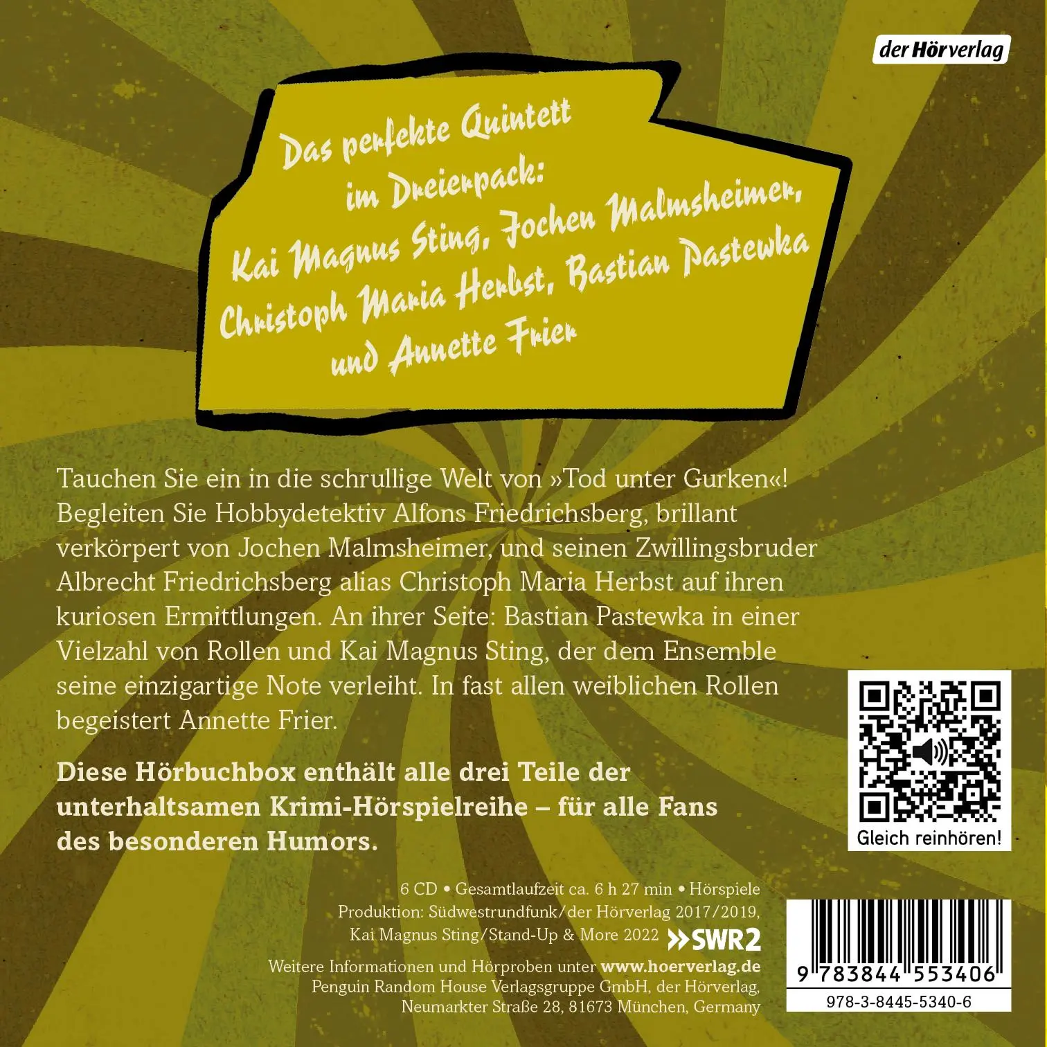 Bild: 9783844553406 | Tod unter Gurken Teil 1-3 | Ein mörderischer Krimi-Spaß | Sting | CD