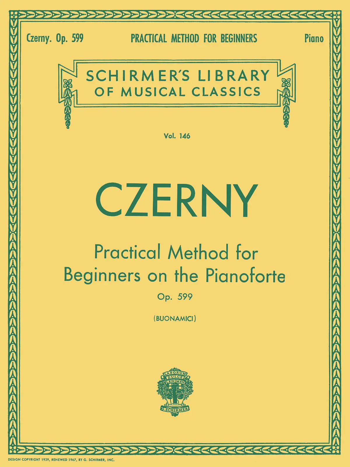 Cover: 73999543506 | Practical Method for Beginners, Op. 599 | Op. 599 (Buonamici) | Czerny
