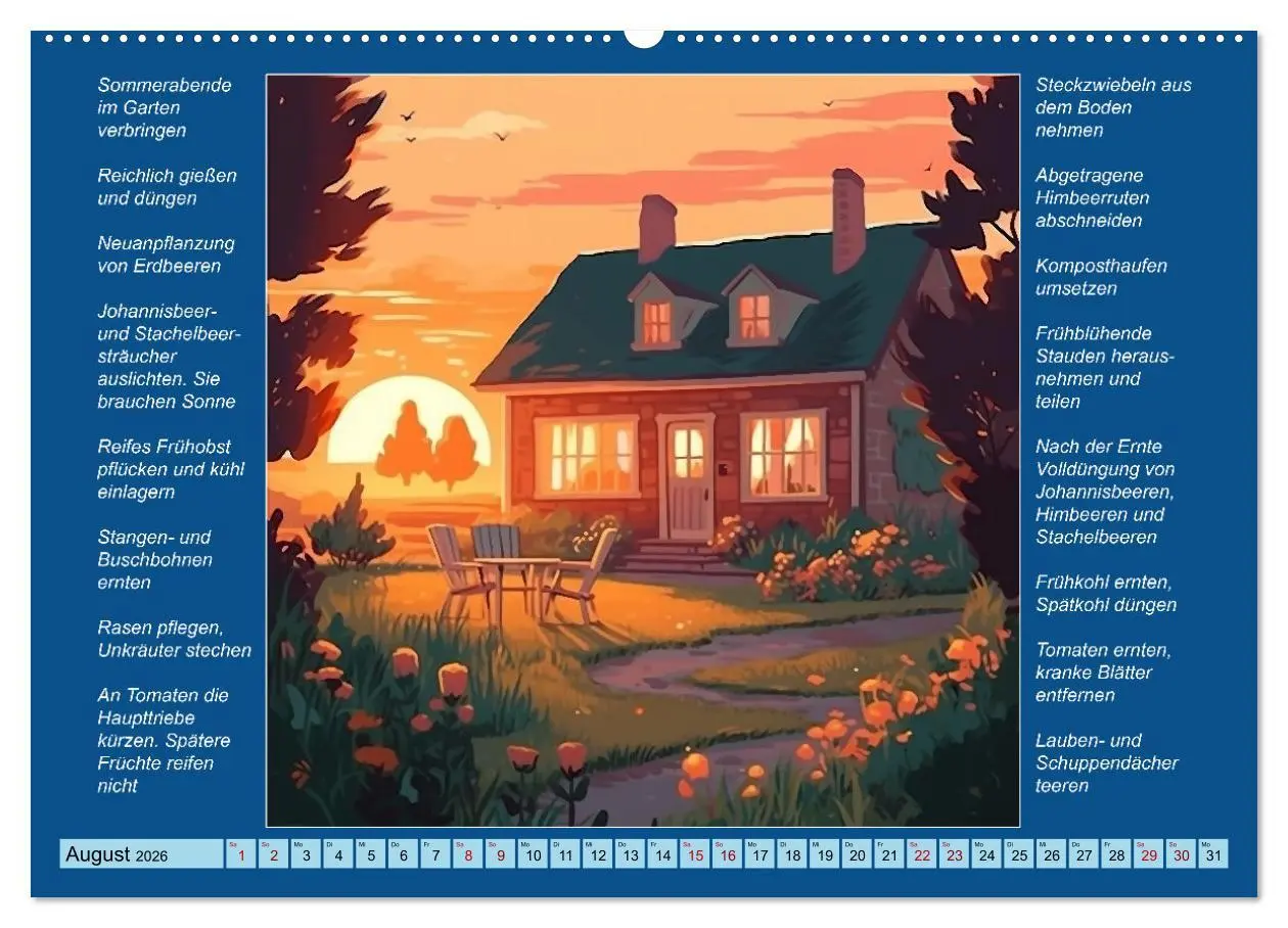 Bild: 9783457523506 | Was mache ich wann im Garten (Wandkalender 2026 DIN A2 quer),...