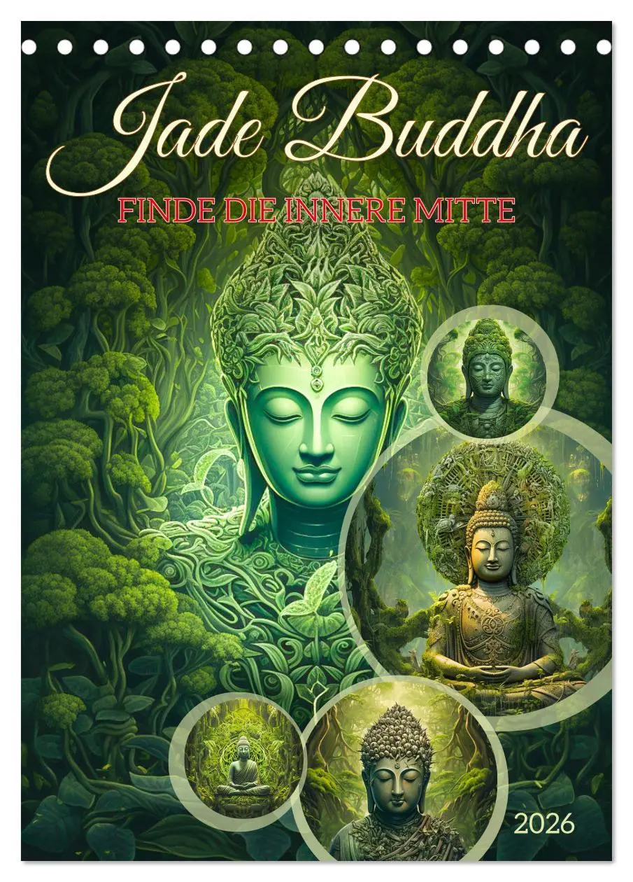 Cover: 9783516303506 | Jade Buddha - Finde die innere Mitte (Tischkalender 2026 DIN A5...