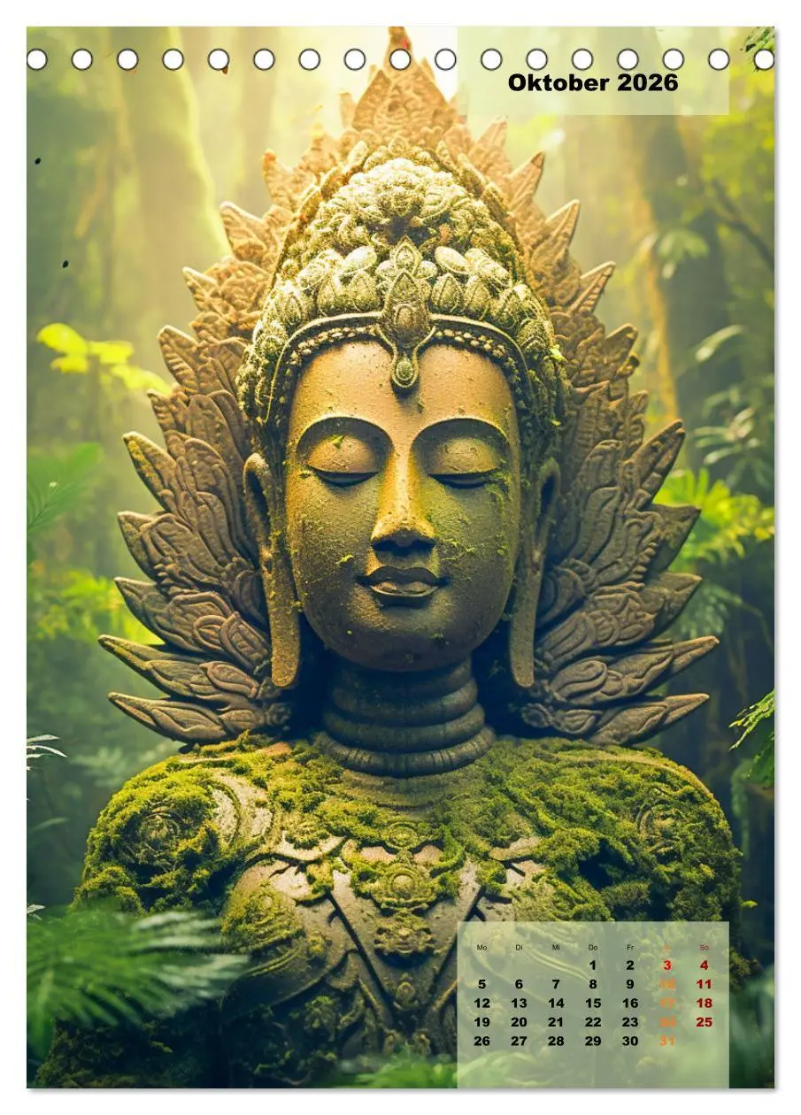Bild: 9783516303506 | Jade Buddha - Finde die innere Mitte (Tischkalender 2026 DIN A5...