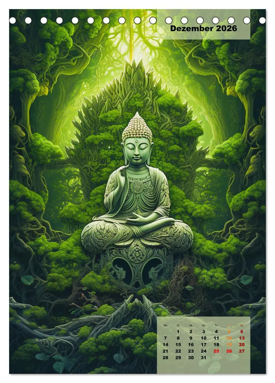 Bild: 9783516303506 | Jade Buddha - Finde die innere Mitte (Tischkalender 2026 DIN A5...