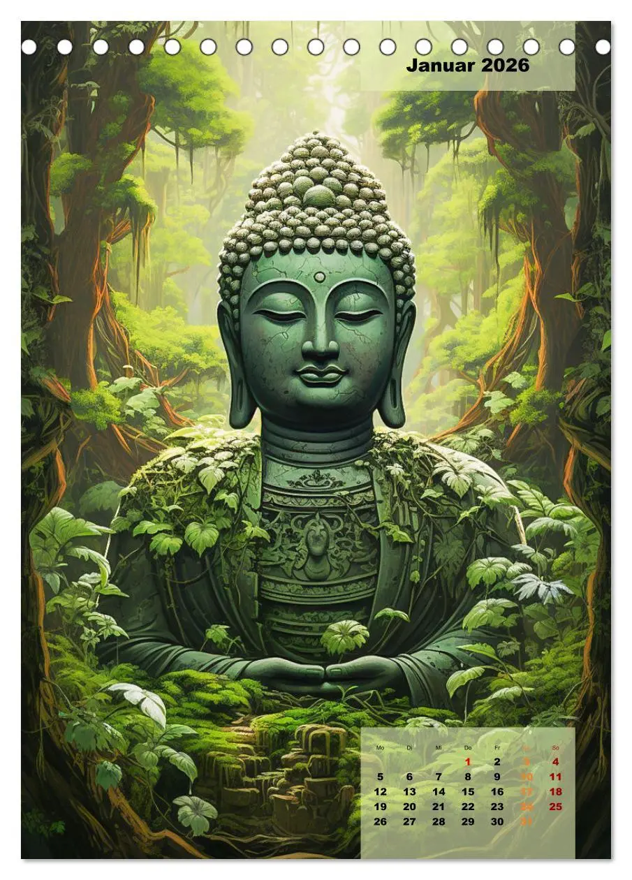 Bild: 9783516303506 | Jade Buddha - Finde die innere Mitte (Tischkalender 2026 DIN A5...