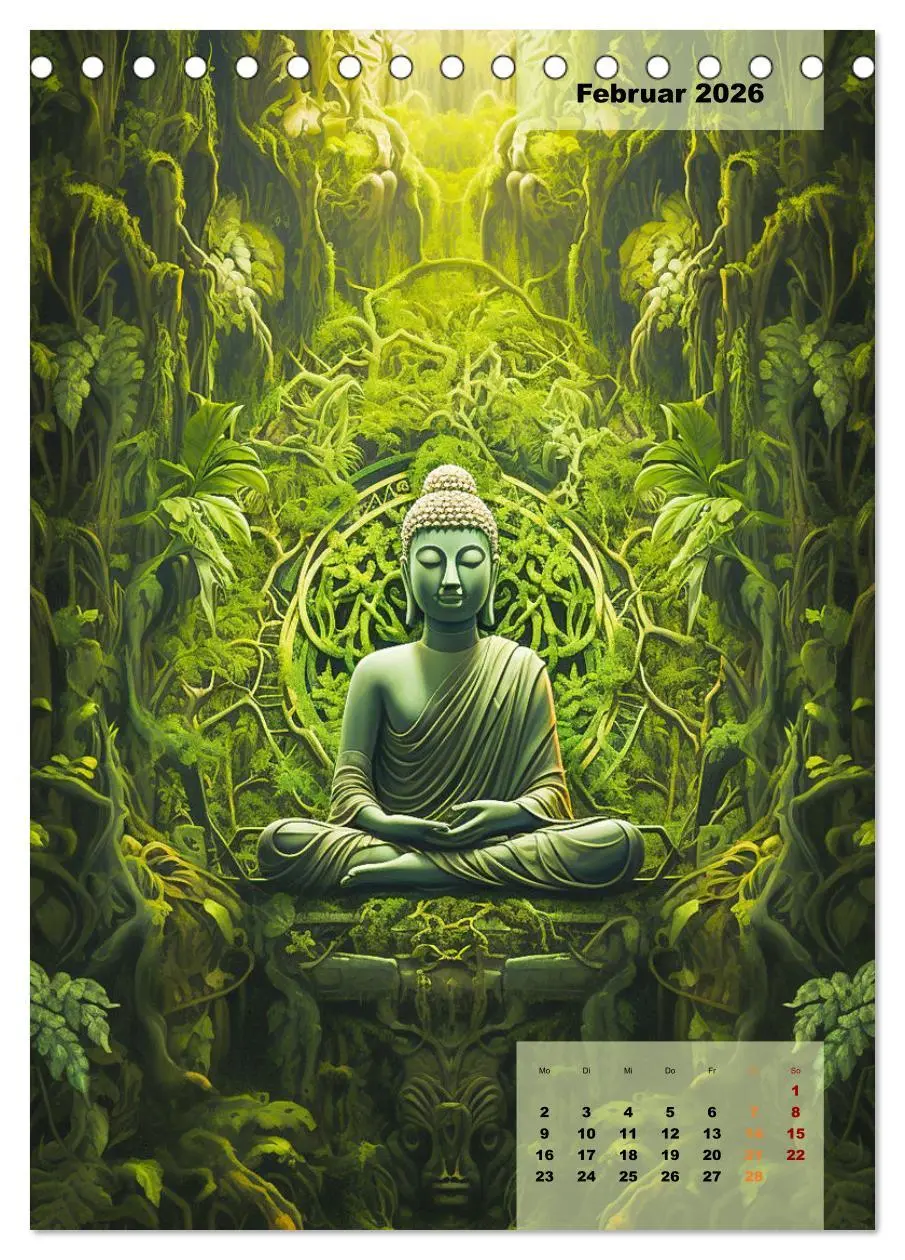 Bild: 9783516303506 | Jade Buddha - Finde die innere Mitte (Tischkalender 2026 DIN A5...