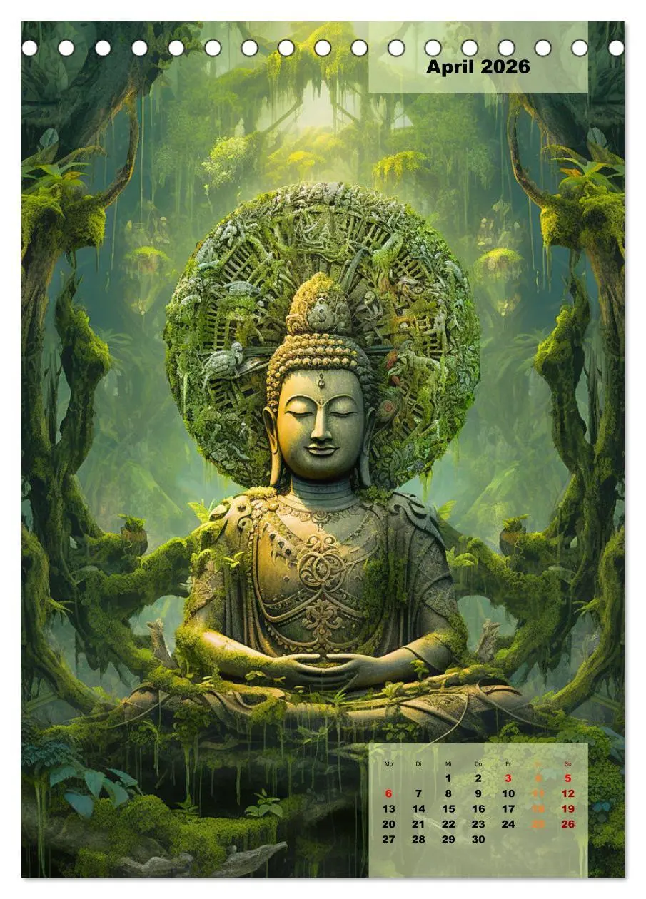 Bild: 9783516303506 | Jade Buddha - Finde die innere Mitte (Tischkalender 2026 DIN A5...