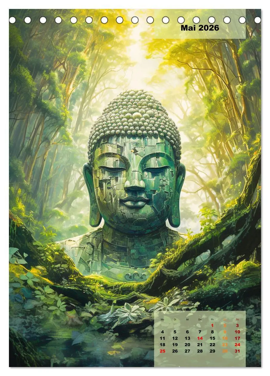 Bild: 9783516303506 | Jade Buddha - Finde die innere Mitte (Tischkalender 2026 DIN A5...
