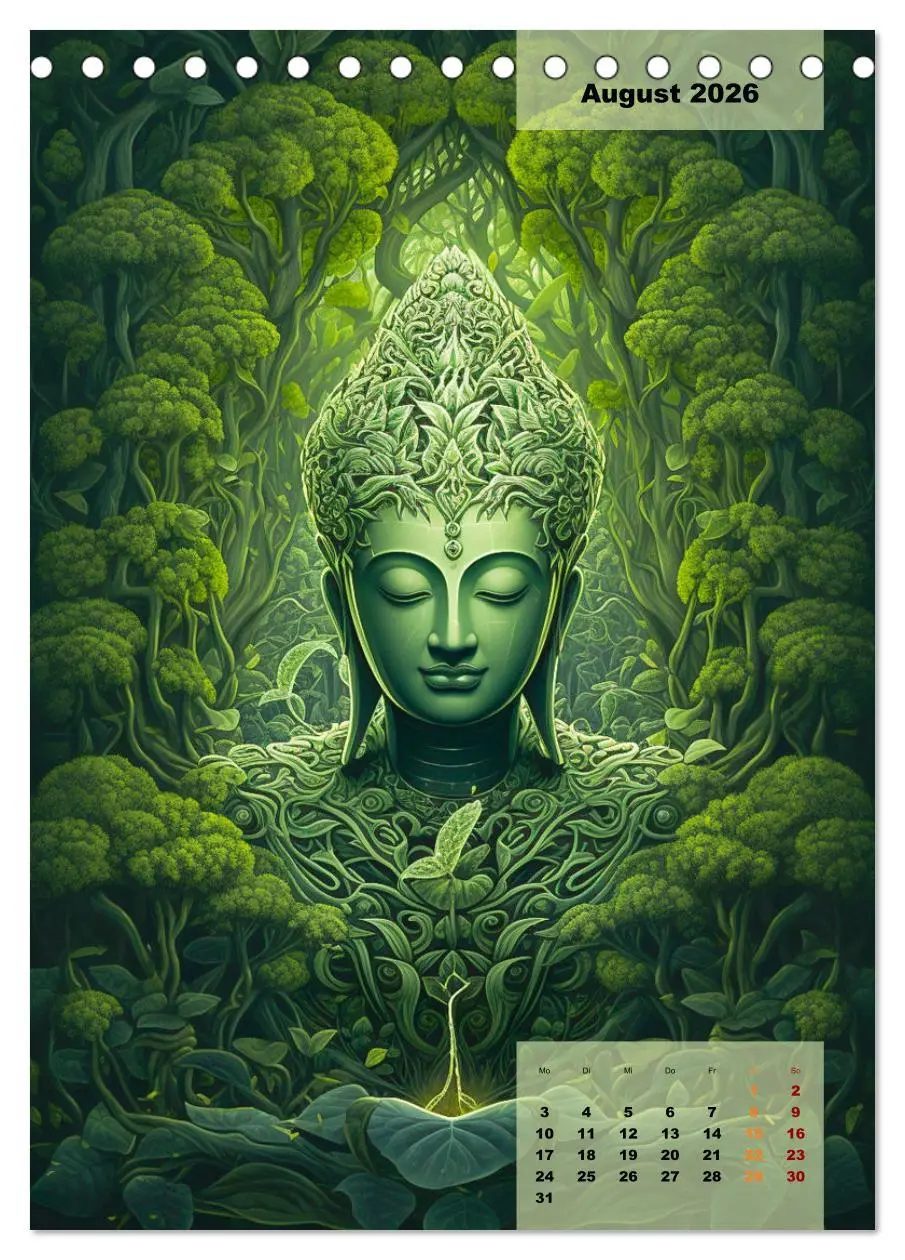 Bild: 9783516303506 | Jade Buddha - Finde die innere Mitte (Tischkalender 2026 DIN A5...