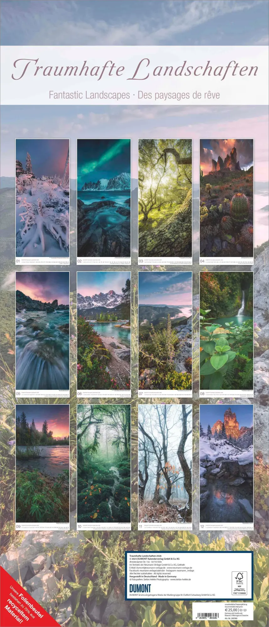 Bild: 4069095003606 | Traumhafte Landschaften 2026 - DUMONT Wandkalender - mit den...