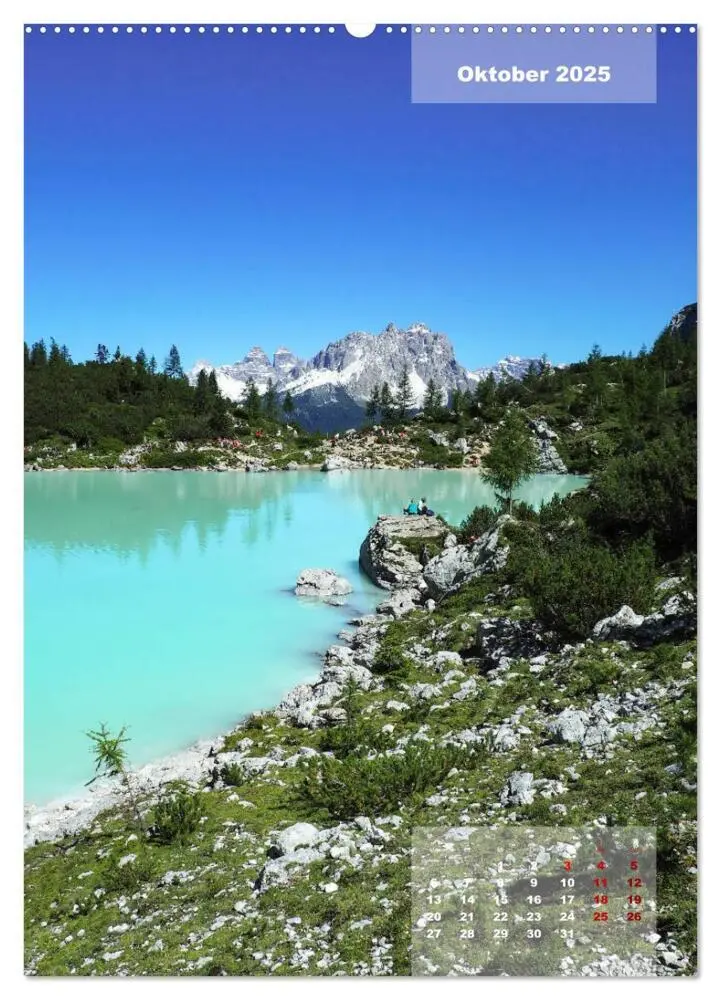 Bild: 9783435973606 | Die Traumhaften Seen der Alpen (Wandkalender 2025 DIN A2 hoch),...