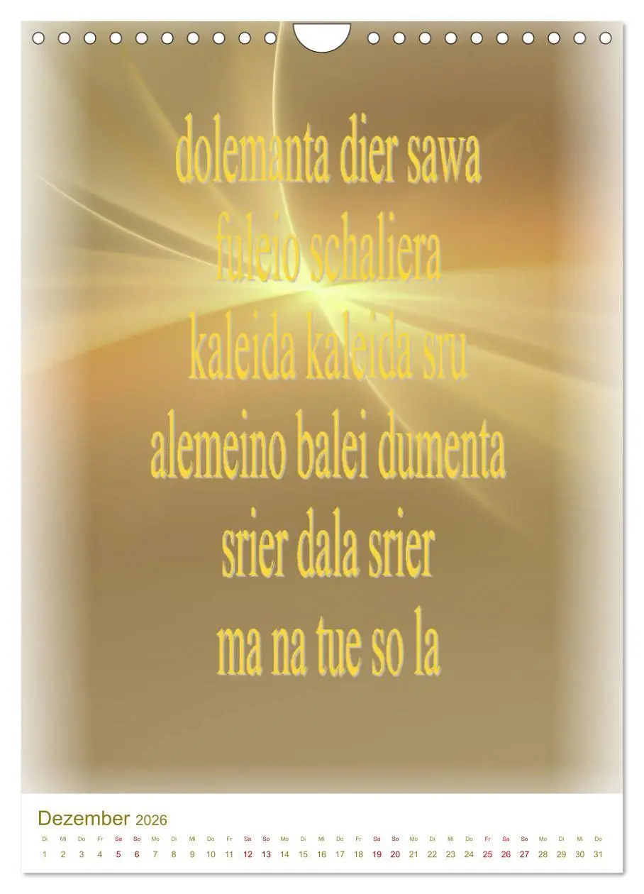 Bild: 9783516393606 | Heilende Mantras in der Lichtsprache des Universums (Wandkalender...