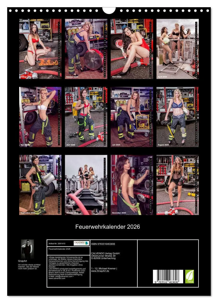 Bild: 9783516463606 | Feuerwehrkalender 2026 (Wandkalender 2026 DIN A3 hoch), CALVENDO...