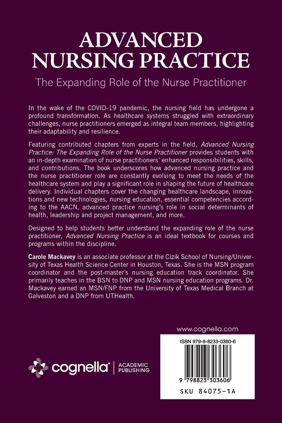 Rückseite: 9798823303606 | Advanced Nursing Practice | Carole Mackavey | Taschenbuch | Englisch