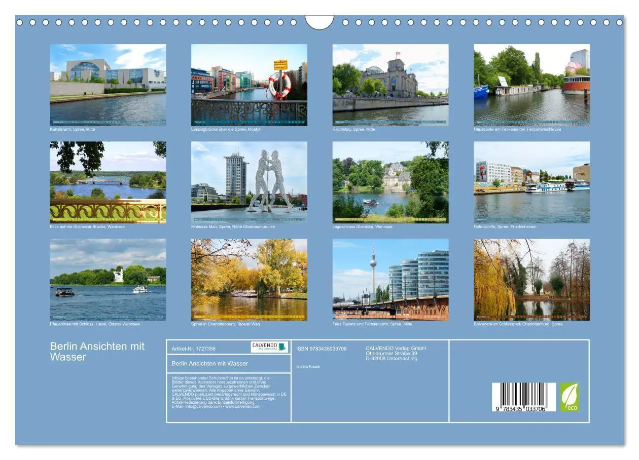 Bild: 9783435033706 | Berlin Ansichten mit Wasser (Wandkalender 2025 DIN A3 quer),...