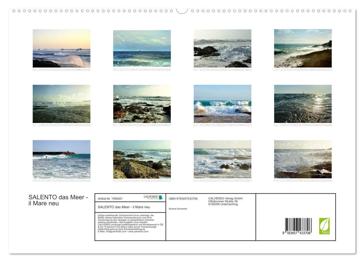 Bild: 9783457433706 | SALENTO das Meer - il Mare neu (hochwertiger Premium Wandkalender...