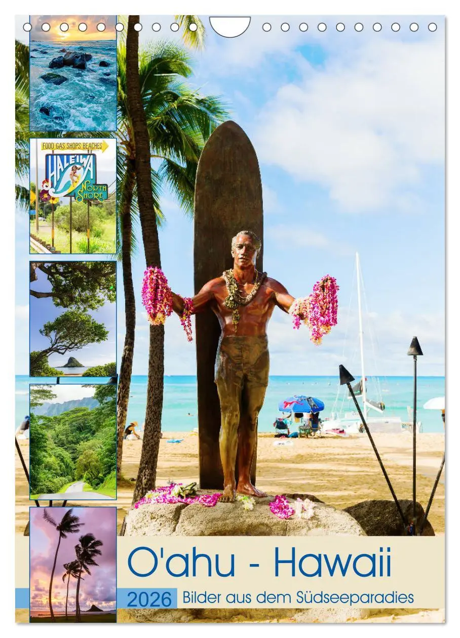 Cover: 9783516383706 | O'ahu - Hawaii, Bilder aus dem Südseeparadies (Wandkalender 2026...