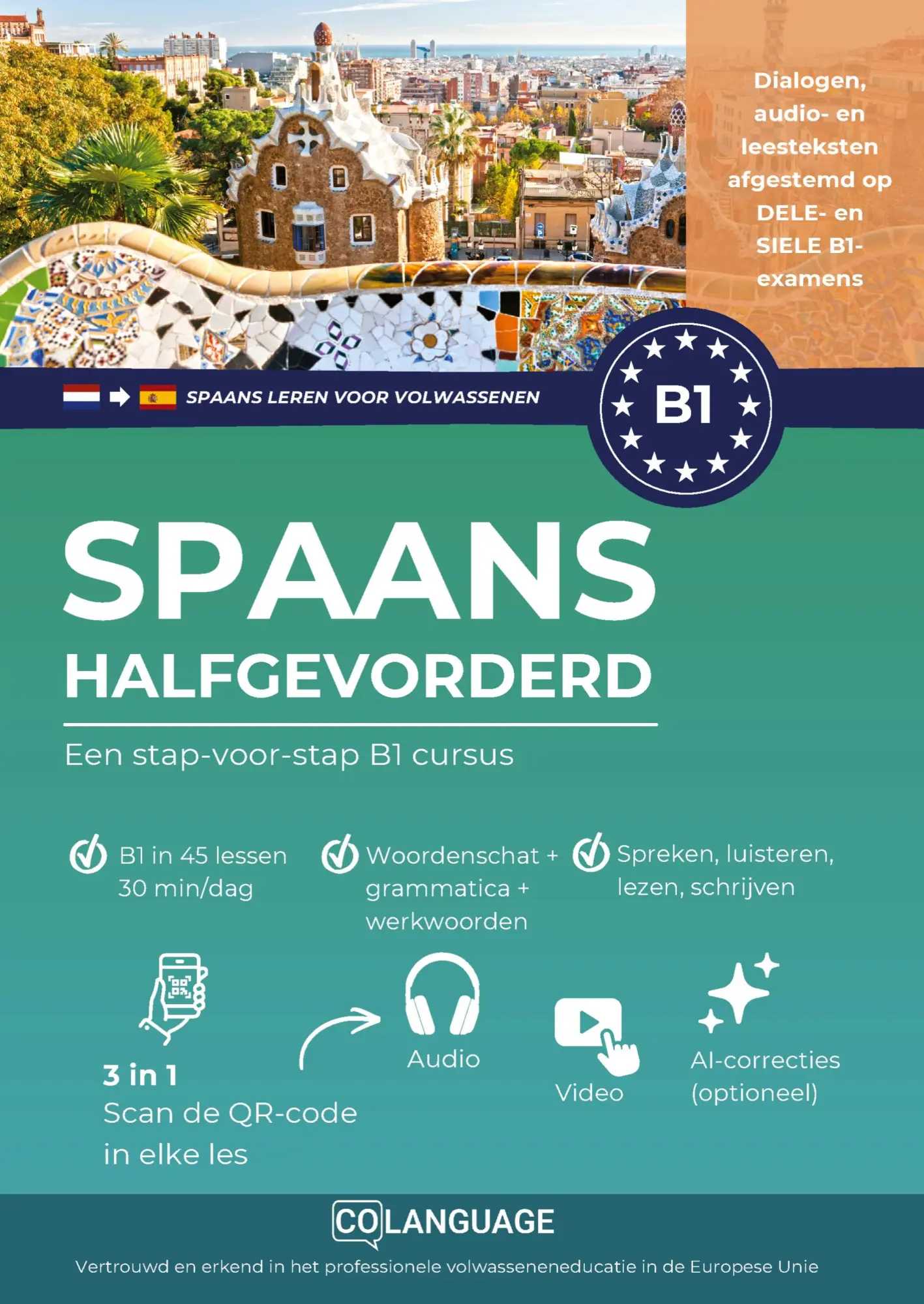 Cover: 9791388253706 | Spaans B1 halfgevorderd. Een stap-voor-stap B1 cursus | Academy | Buch