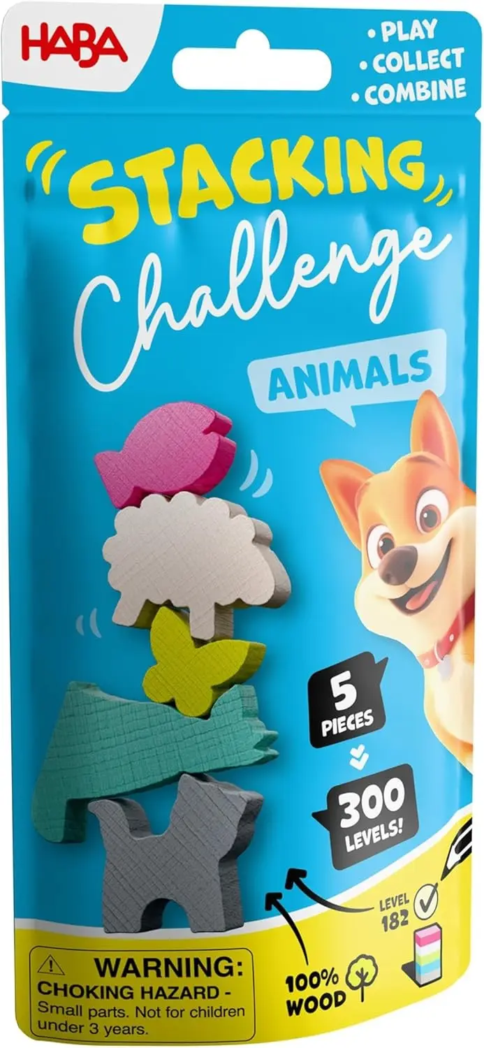 Cover: 4010168293806 | HABA 2013867001 - Stacking Challenge Animals, Tier-Stapel-Duell,...