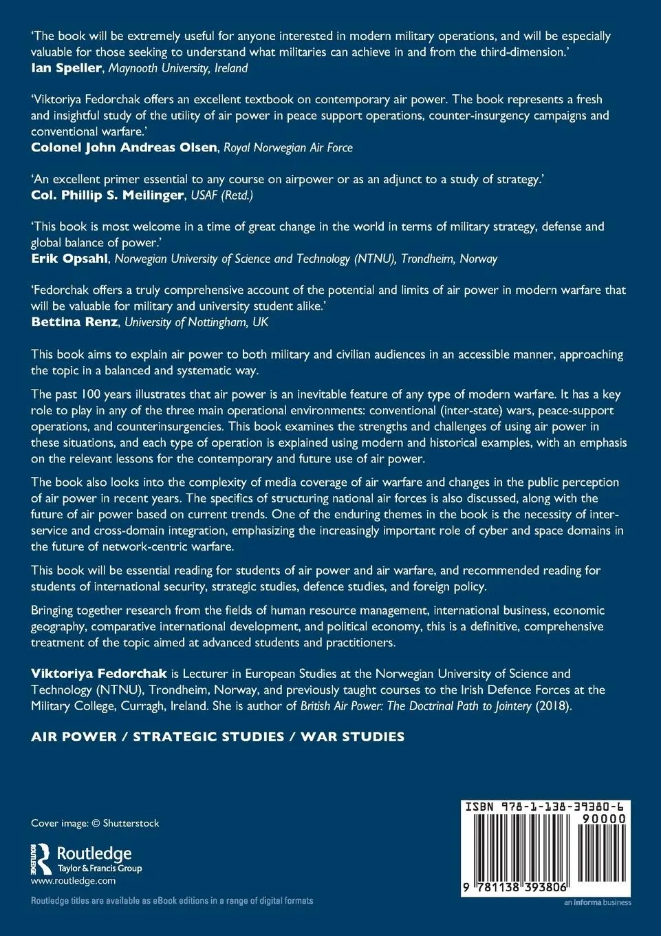 Rückseite: 9781138393806 | Understanding Contemporary Air Power | Viktoriya Fedorchak | Buch