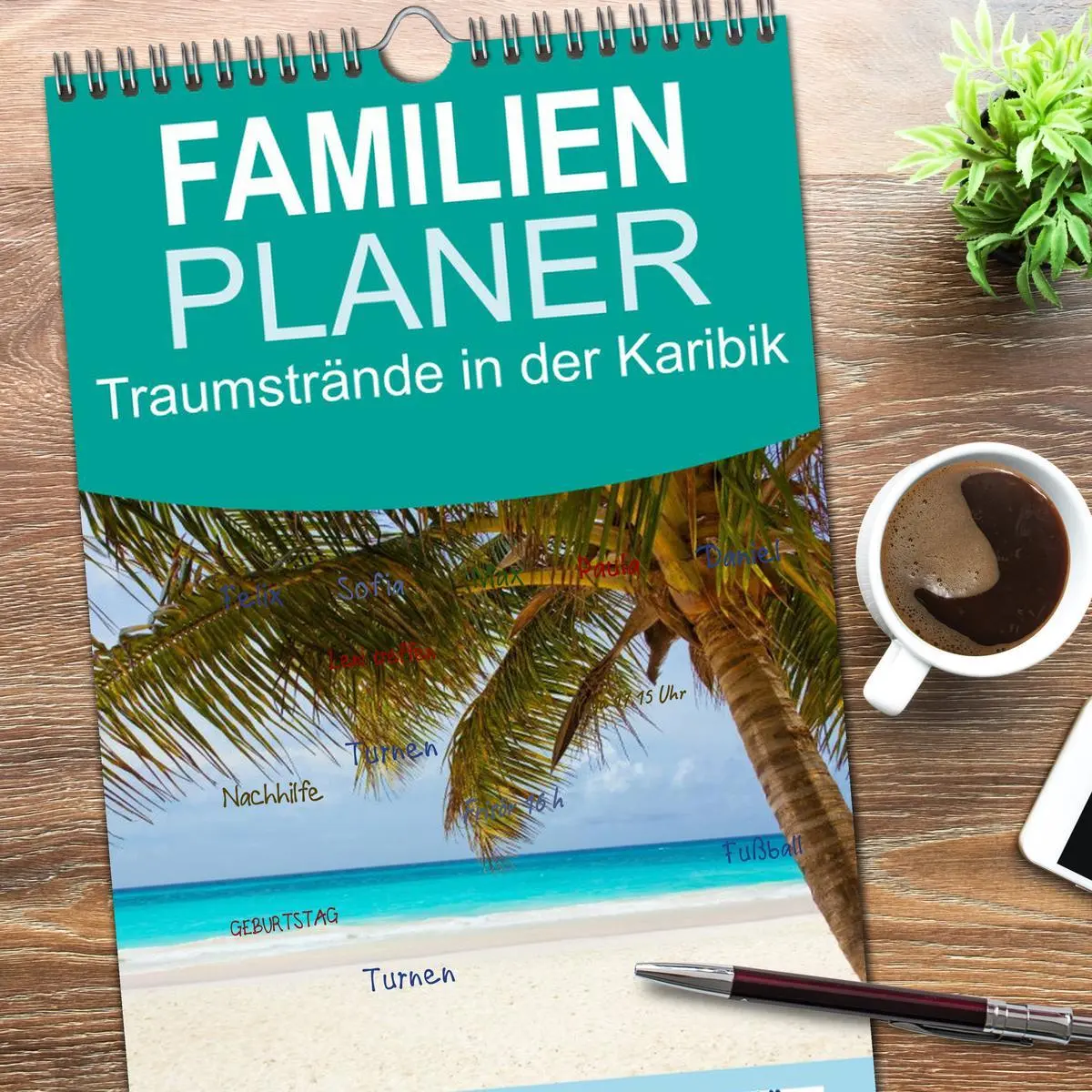 Bild: 9783516513806 | Familienplaner 2026 - Traumstrände in der Karibik mit 5 Spalten...