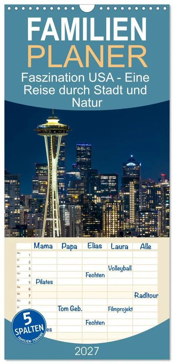 Cover: 9783516823806 | Familienplaner 2027 - Faszination USA - Eine Reise durch Stadt und...
